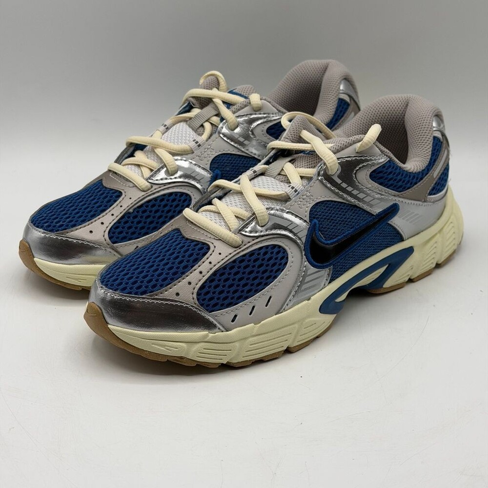 Nike V5 RNR HQ6411-401 Court Blue Kids 5Y Blue Gray Silver Mesh Running Shoes